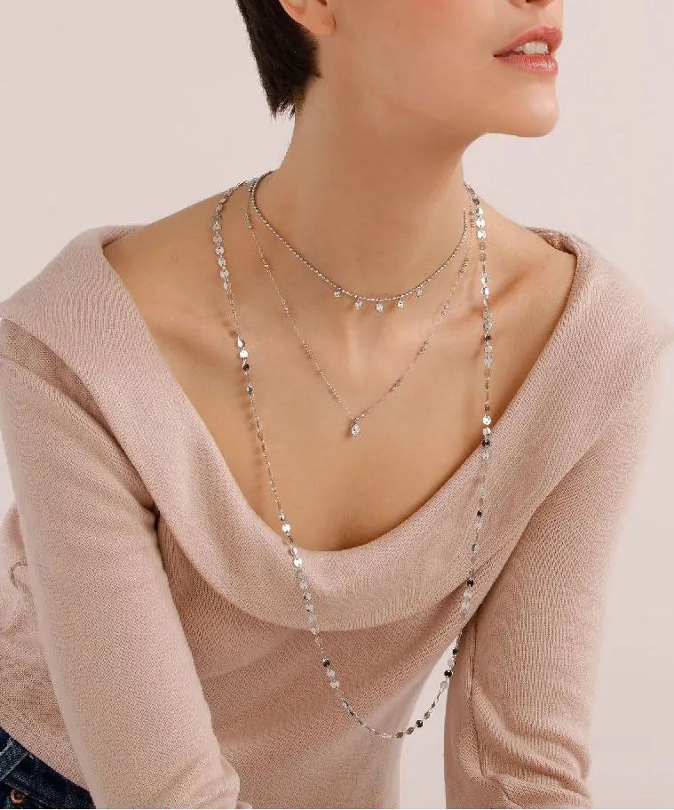 Brosway Collana Donna in Acciaio e Cristalli | Collezione Symphonia - BYM109