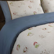 THUN completo letto matrimoniale lenzuola federe - Fantasia Gnomes Collection Blu