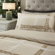 THUN Parure Copripiumino singolo con Stampa Digitale - Fantasia Abbracciami Treccia Beige