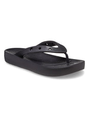 Crocs Infradito con Piattaforma Classic Platform Flip Poliammide Nero