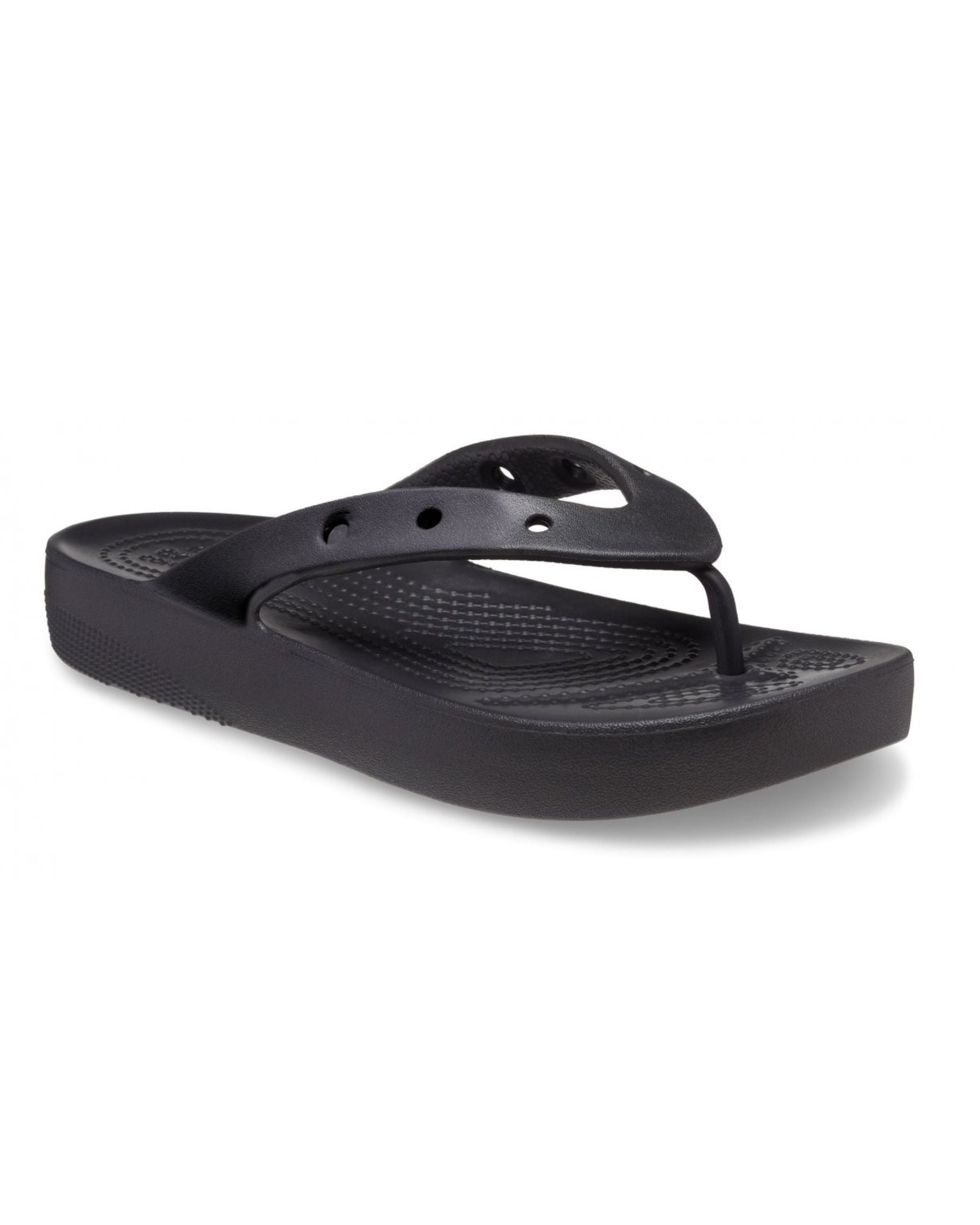 Crocs Classic Platform Flip Flops Polyamide Black