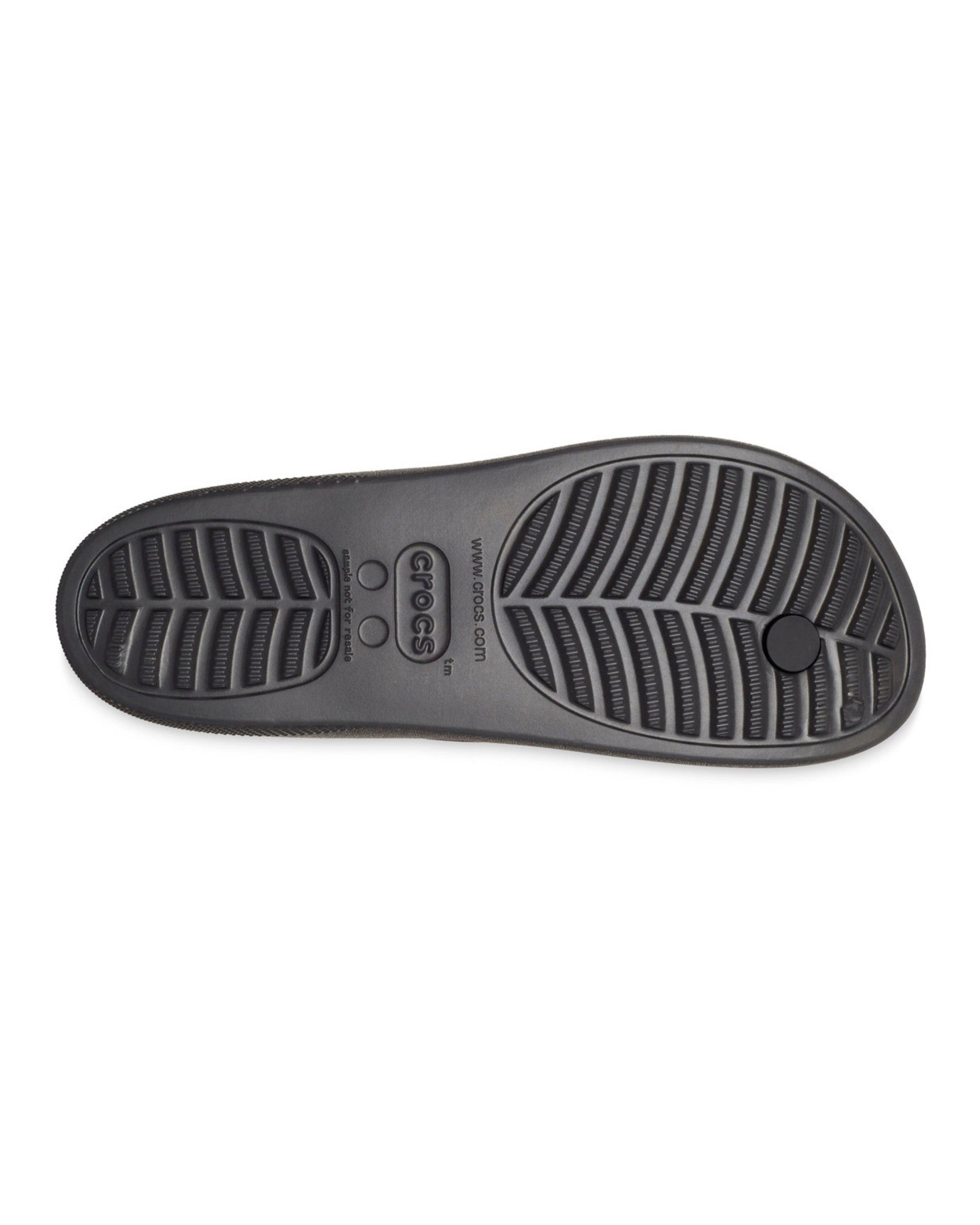 Crocs Infradito con Piattaforma Classic Platform Flip Poliammide Nero