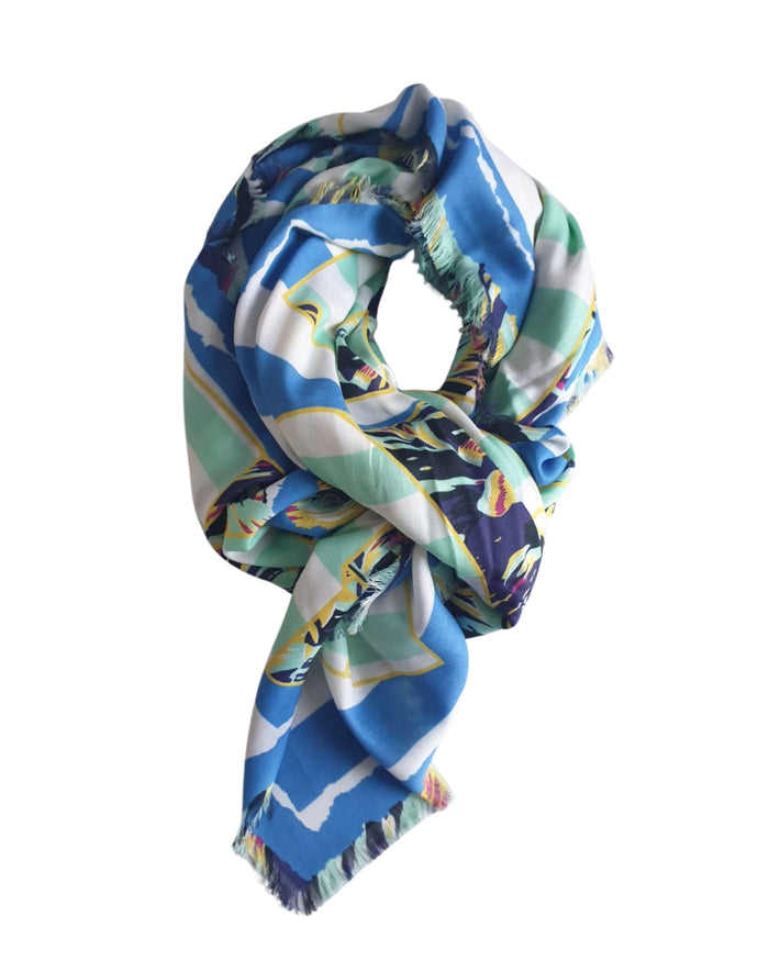 Kenzo Stola Pashmina 135x135 cm Modal Blu 1