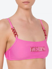 Moschino Swim Bikini Top Bandeau Pink