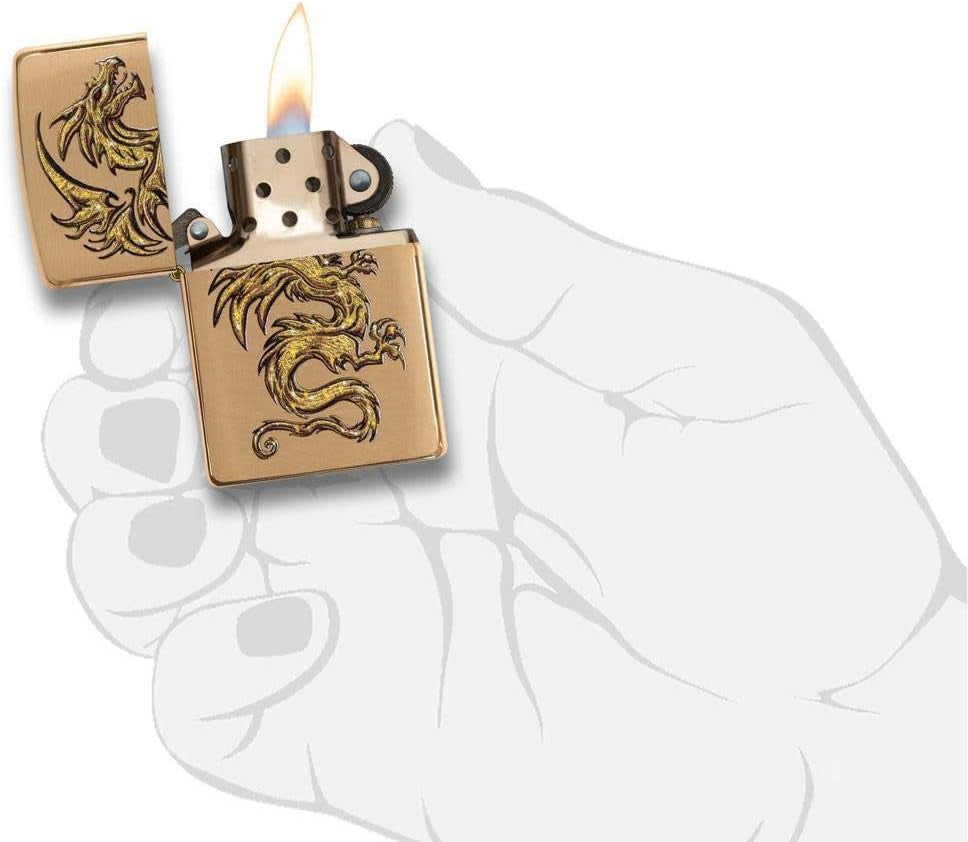 Zippo Windproof Refillable Made In Usa Brass Gold Unisex