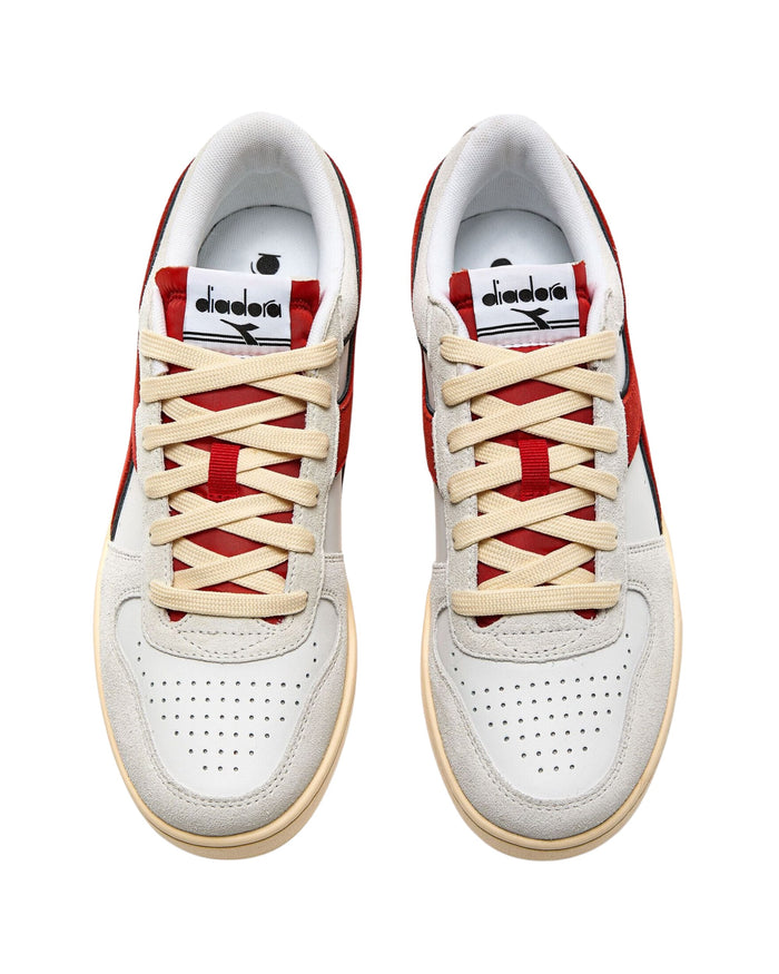 Diadora Sneakers Magic Basket Low in Pelle Bianco 3