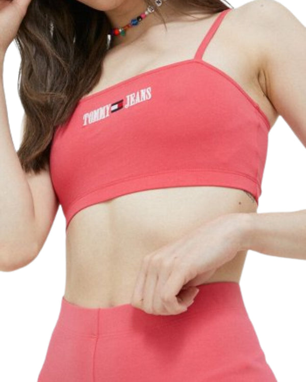 Tommy Jeans Crop Top Ultra Archive Cotone Rosa