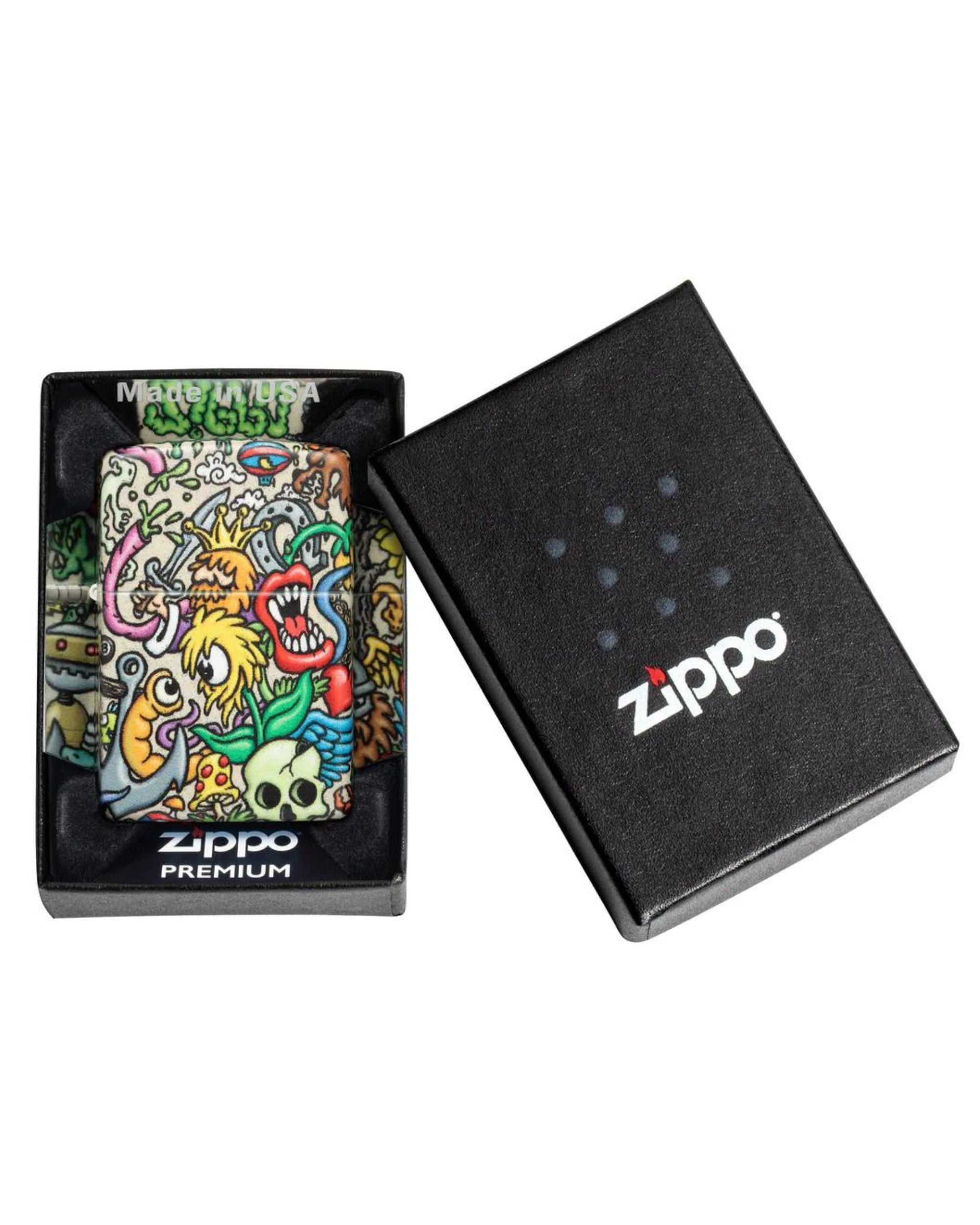 Zippo Ricaricabile Antivento Made In Usa Nel Box Regalo Multicolore Unisex