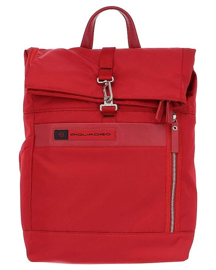 Piquadro Roll Top In Tessuto Tecnico Rigenerato Rosso Unisex 1