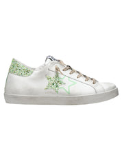 2star Sneaker Low Con Dettagli In Glitter Bianco Donna