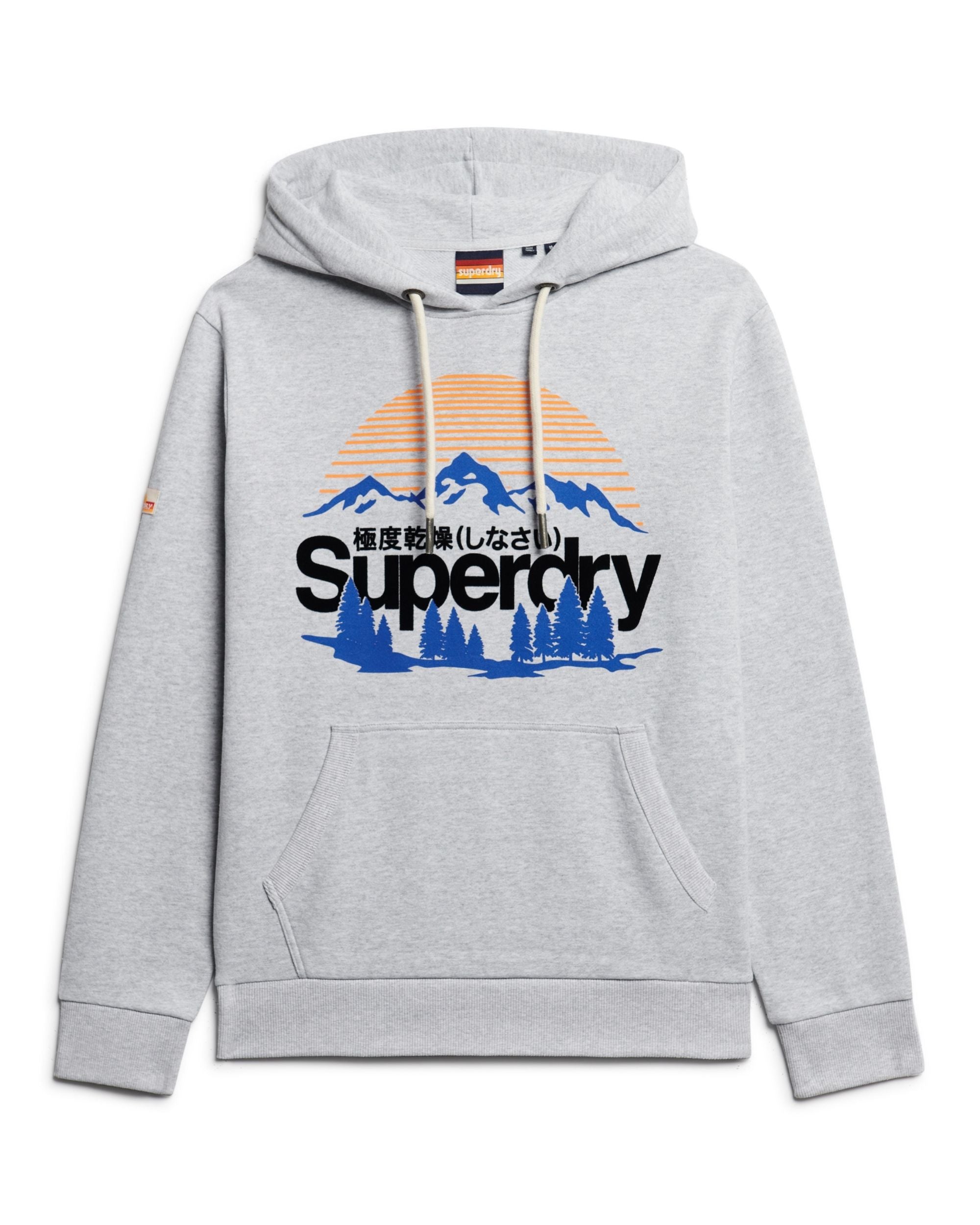 Superdry Hoodie Great Outdoors Graphic Cotton Grey