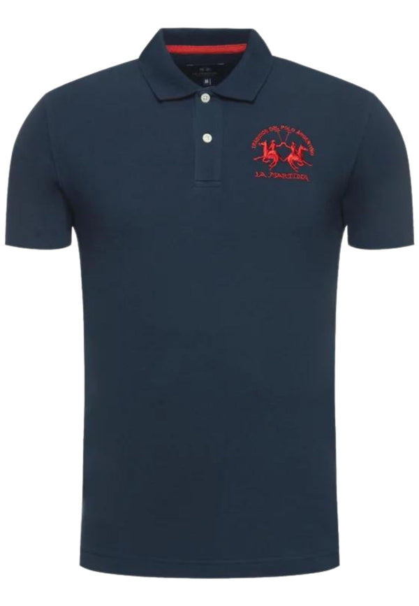 La Martina Polo Short Sleeve Cotton Blue