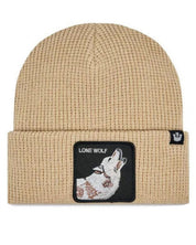 Goorin Bros. Beanie Hat Cap With Front Patch And Side Logo White Unisex