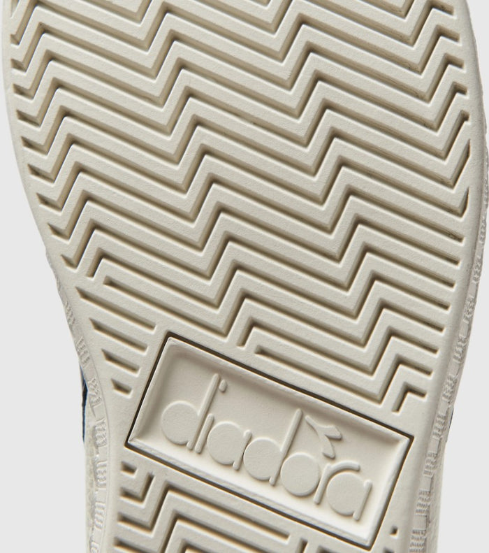 Diadora Sneakers Game L Low Waxed Pelle Bianco/Blu Mar Caspio 5