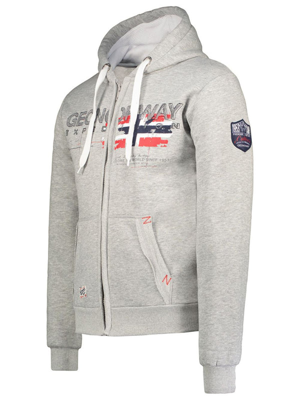 Geographical Norway Full Zip Hood Grey Men-2