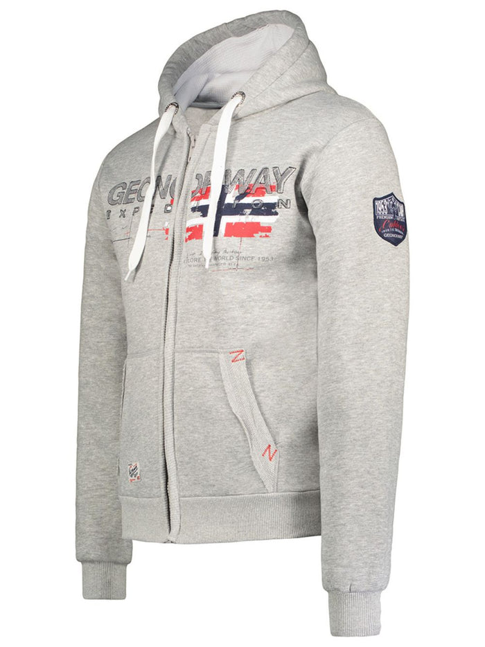 Geographical Norway Cappuccio Full Zip Grigio Uomo 2