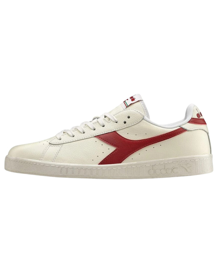 Diadora Sneakers Game L Low Waxed Pelle Bianco - Rosso Peperone 5