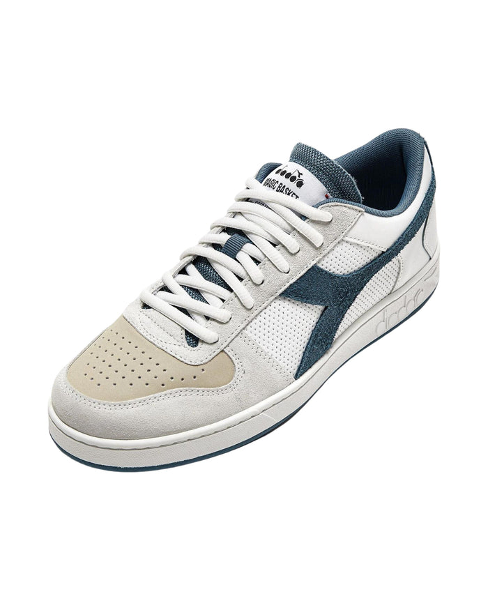 Diadora Sneakers Magic Basket Low Neat Pelle Bovina Bianco 2