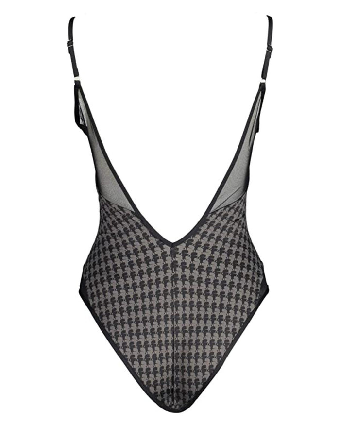 Karl Lagerfeld Costume da Bagno Intero Serie Beachwear Grigio 2