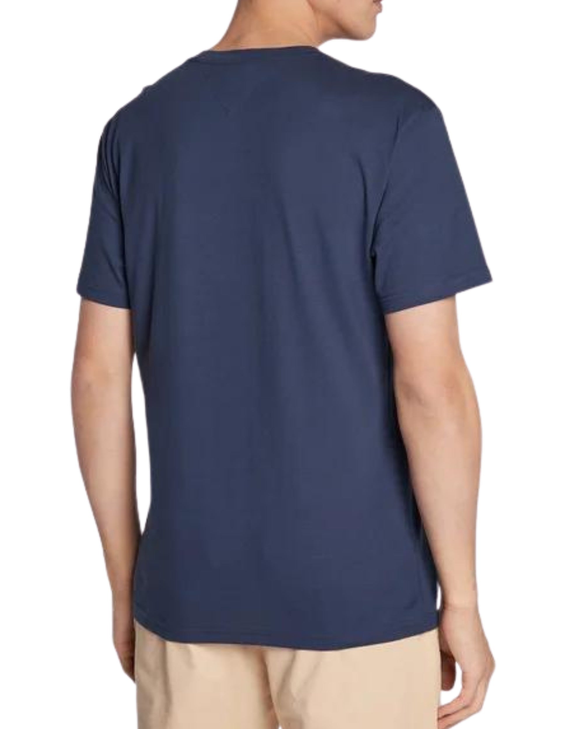 Tommy Jeans TJM Classic Linear Blue Cotton T-shirt