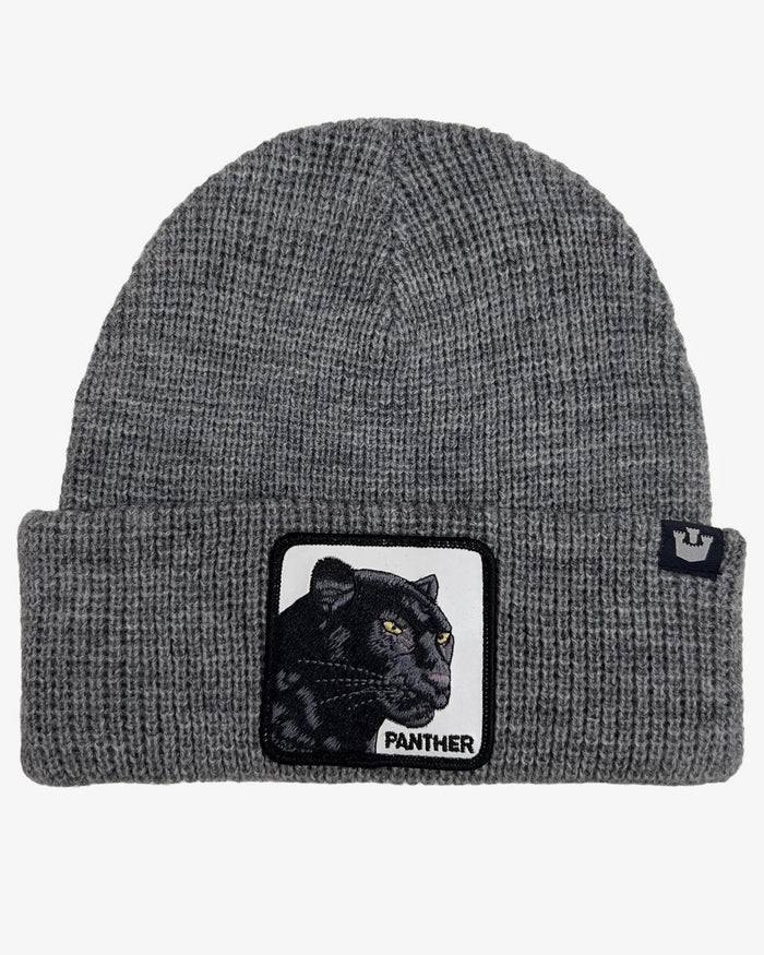 Goorin Bros. Cappello Beanie Hat Cuffia Con Patch Frontale E Logo Su Lato Grigio Unisex 1