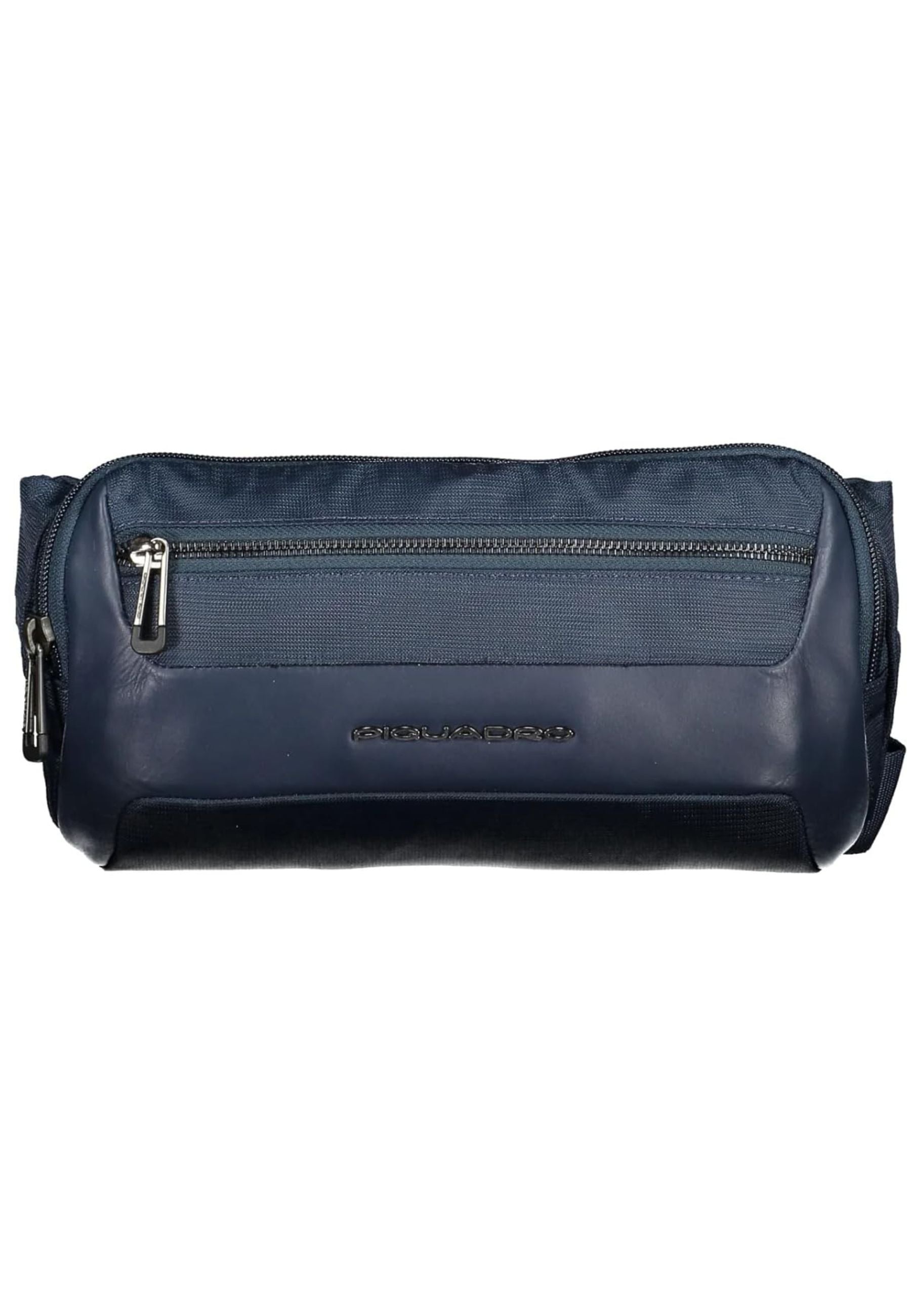 Piquadro Small Leather And Fabric Bag 40x15x5 Cm Blue Men