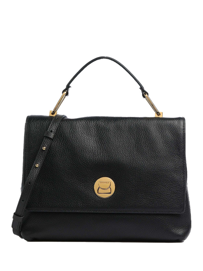 Coccinelle Liya Leather Shoulder Bag Black 1