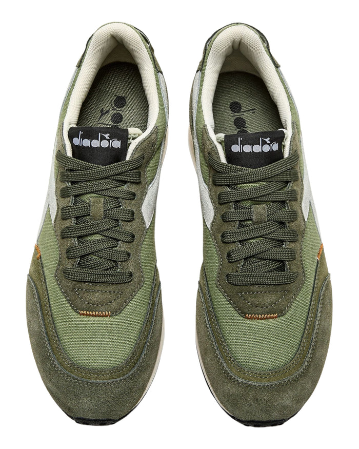 Diadora Sneakers Race Suede SW Verde in Pelle Scamosciata 3