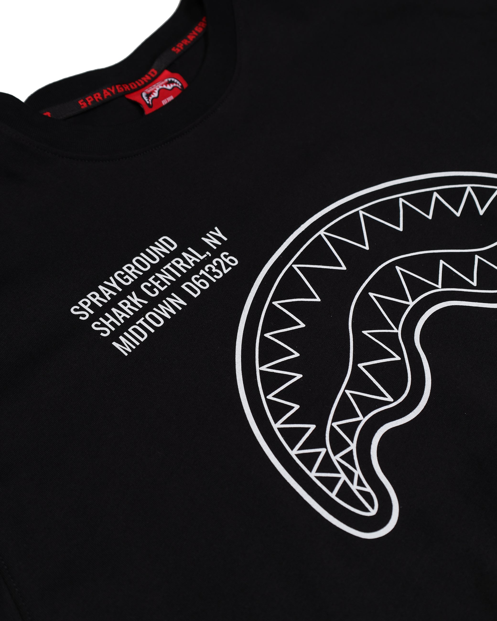 Sprayground T-shirt maglietta uomo men limited edition nera Squalo Shark SP831BLK