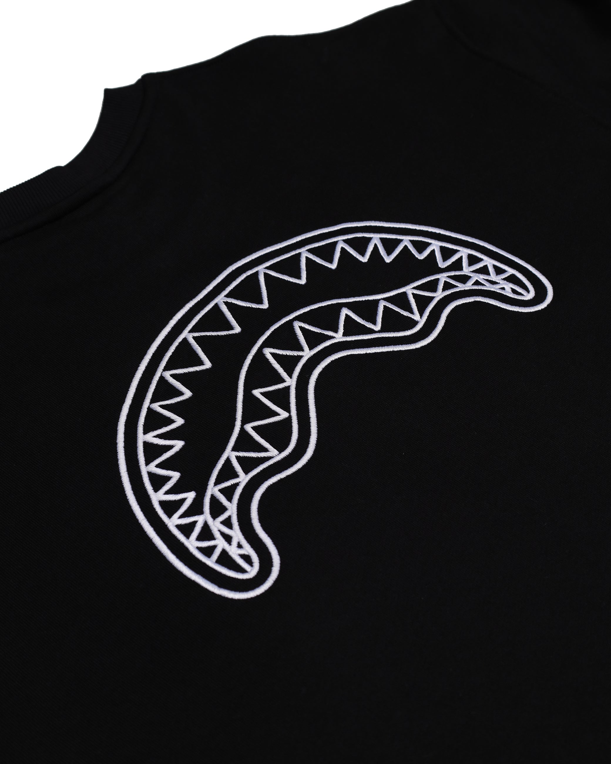 Sprayground Felpa girocollo maglia uomo men limited edition nera Squalo Shark SP827G