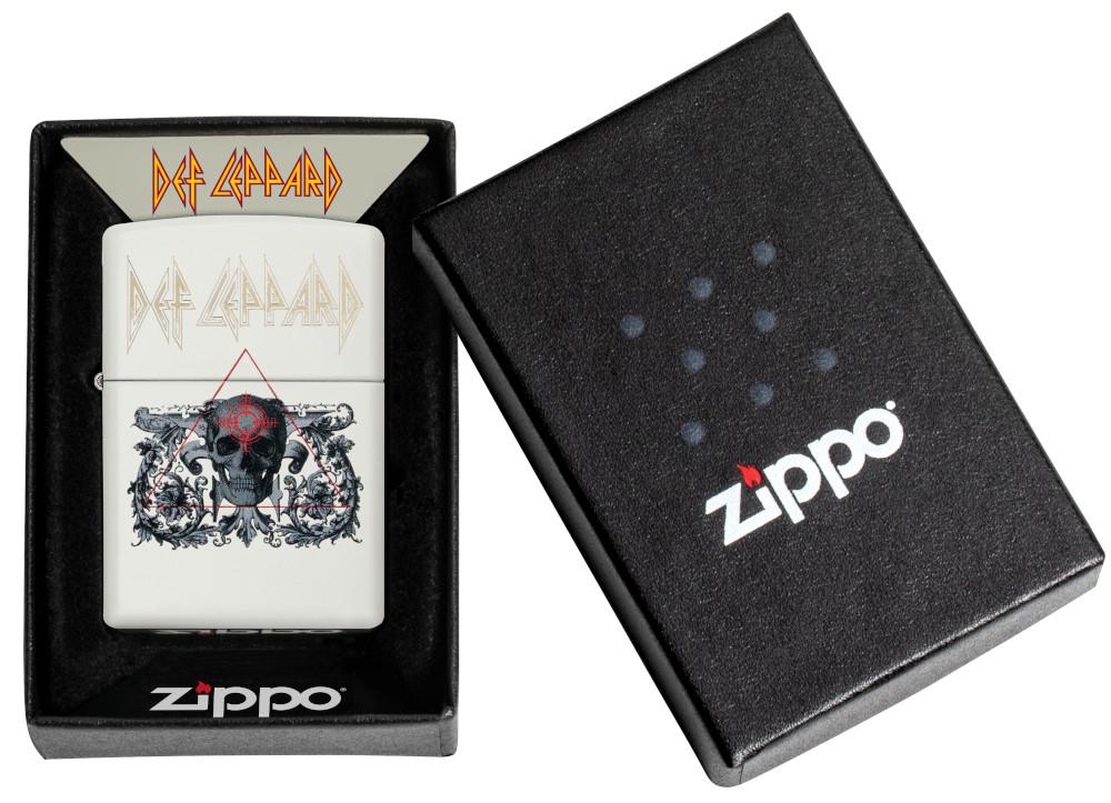 Zippo Def Leppard Teschio Design Bianco Unisex