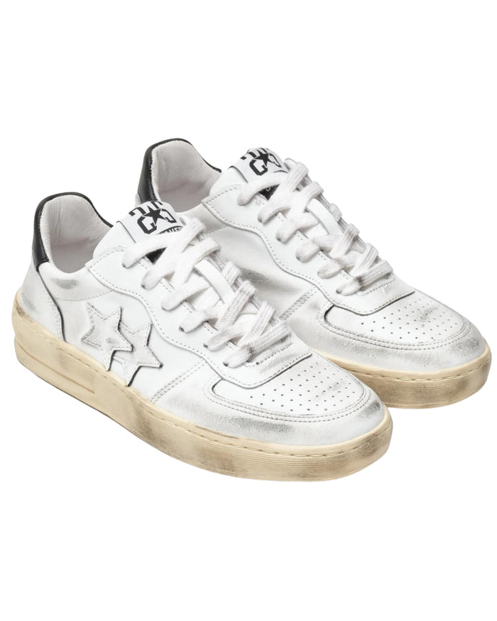 2Star Sneaker Padel Pelle Bovina Bianco 2