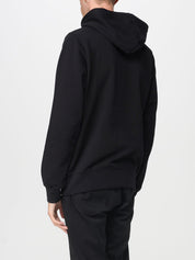 Disclaimer Felpa con Cappuccio 100% Cotone Nero Logo Uomo 55122