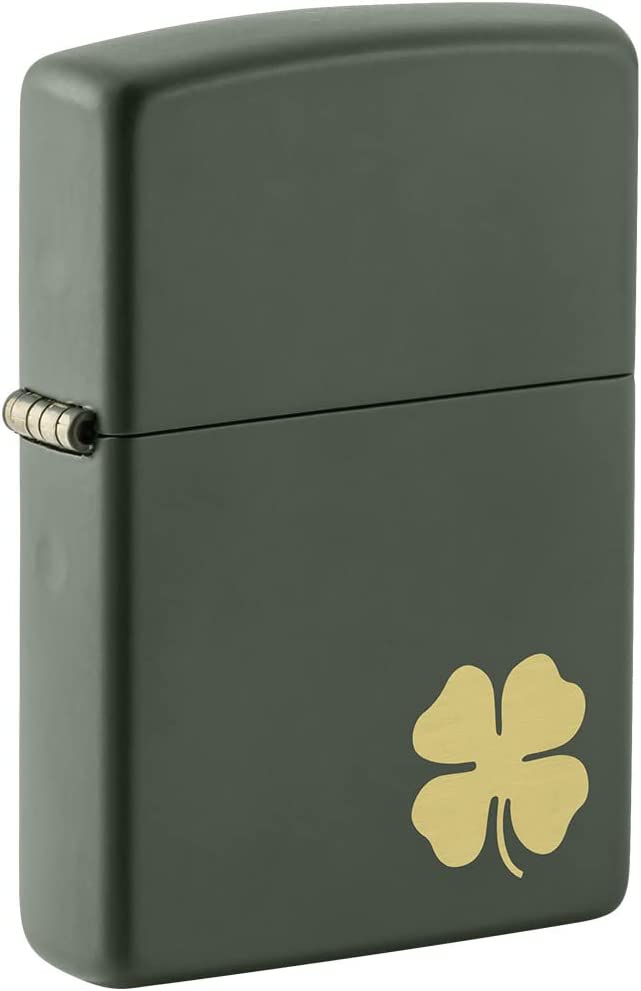 Zippo Accendino Antivento Four Leaf Clover Quadrifoglio Verde Unisex 49796