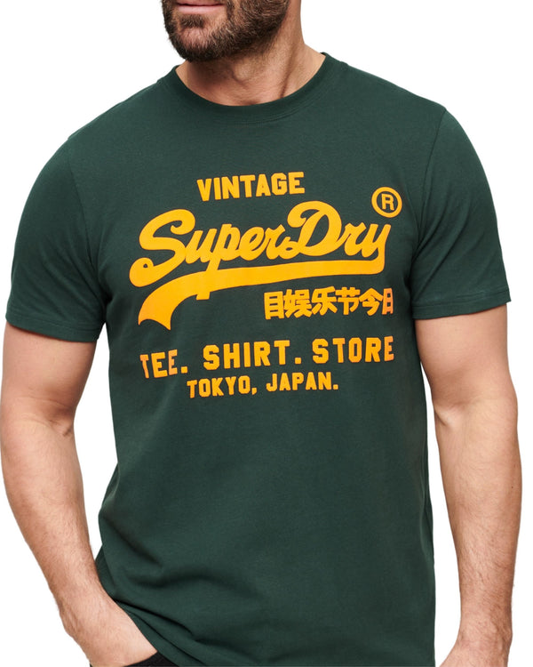 Superdry T-Shirt Neon VL Cotone Verde-2
