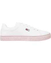 Tommy Jeans Pink Leather Sneakers