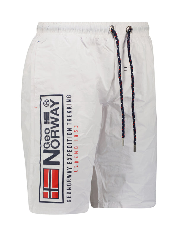 Geographical Norway Bermuda Mare Piscina Corto Bianco Uomo-2