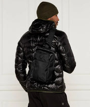 Blauer Zaino Doyers Backpack per Uomo monospalla taslan ed ecopelle NERO