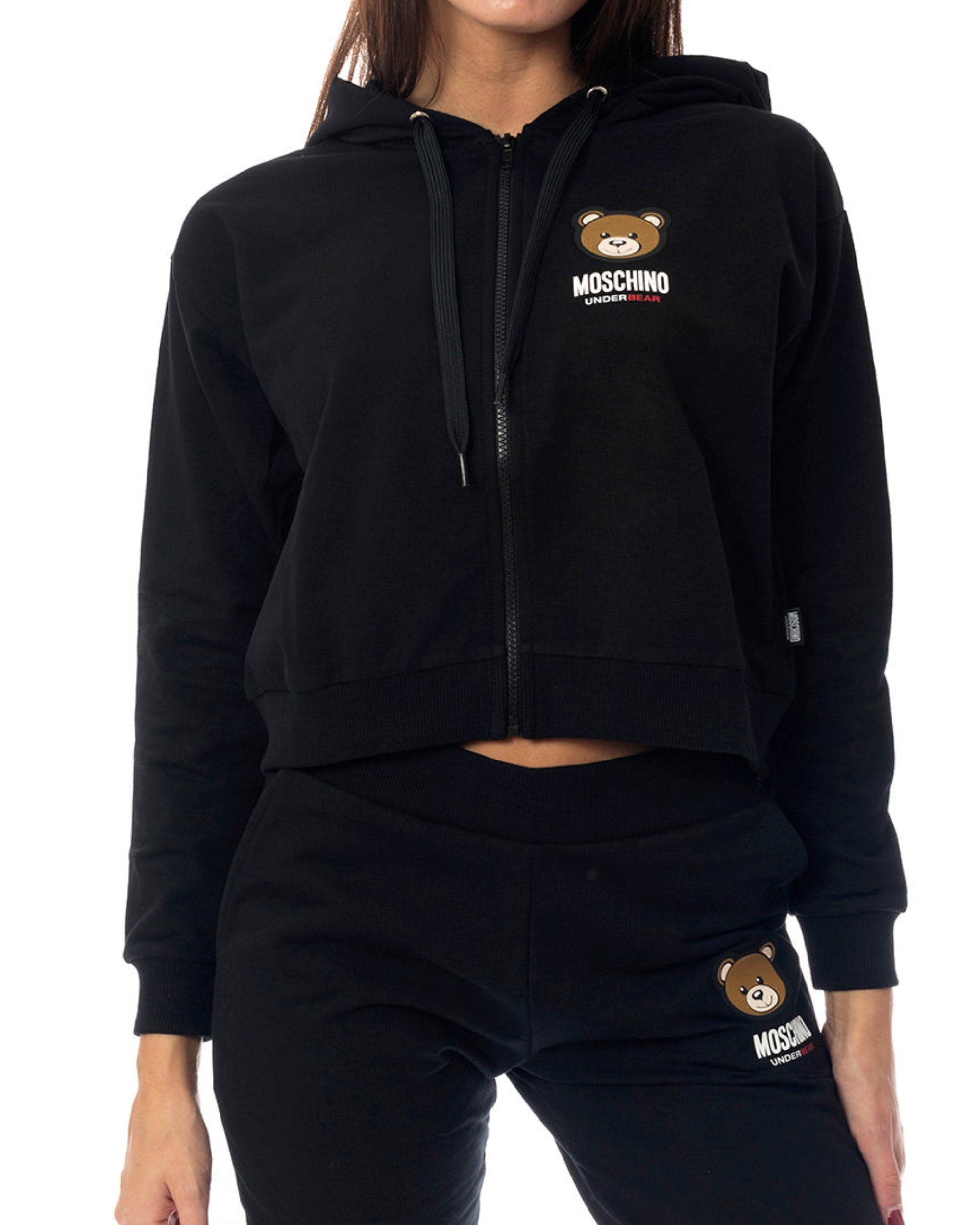 Moschino Underbear Hoodie Cotton Black