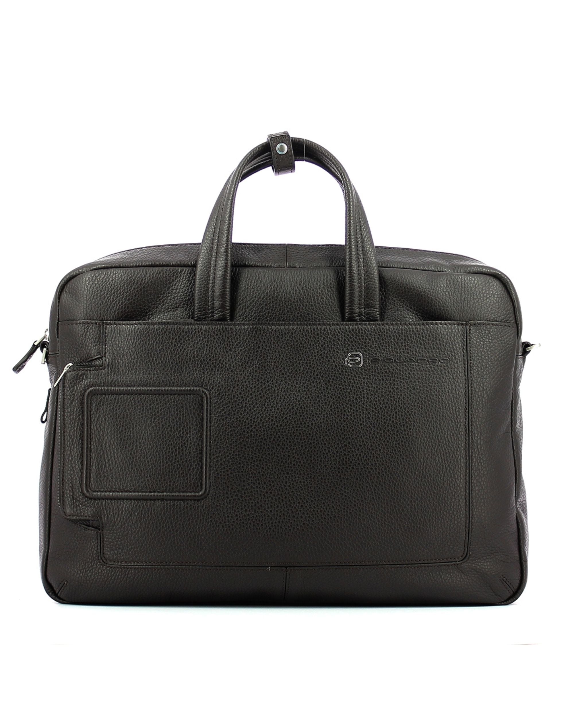 Piquadro Two Handle Bag for 15.6" Laptop Brown Men