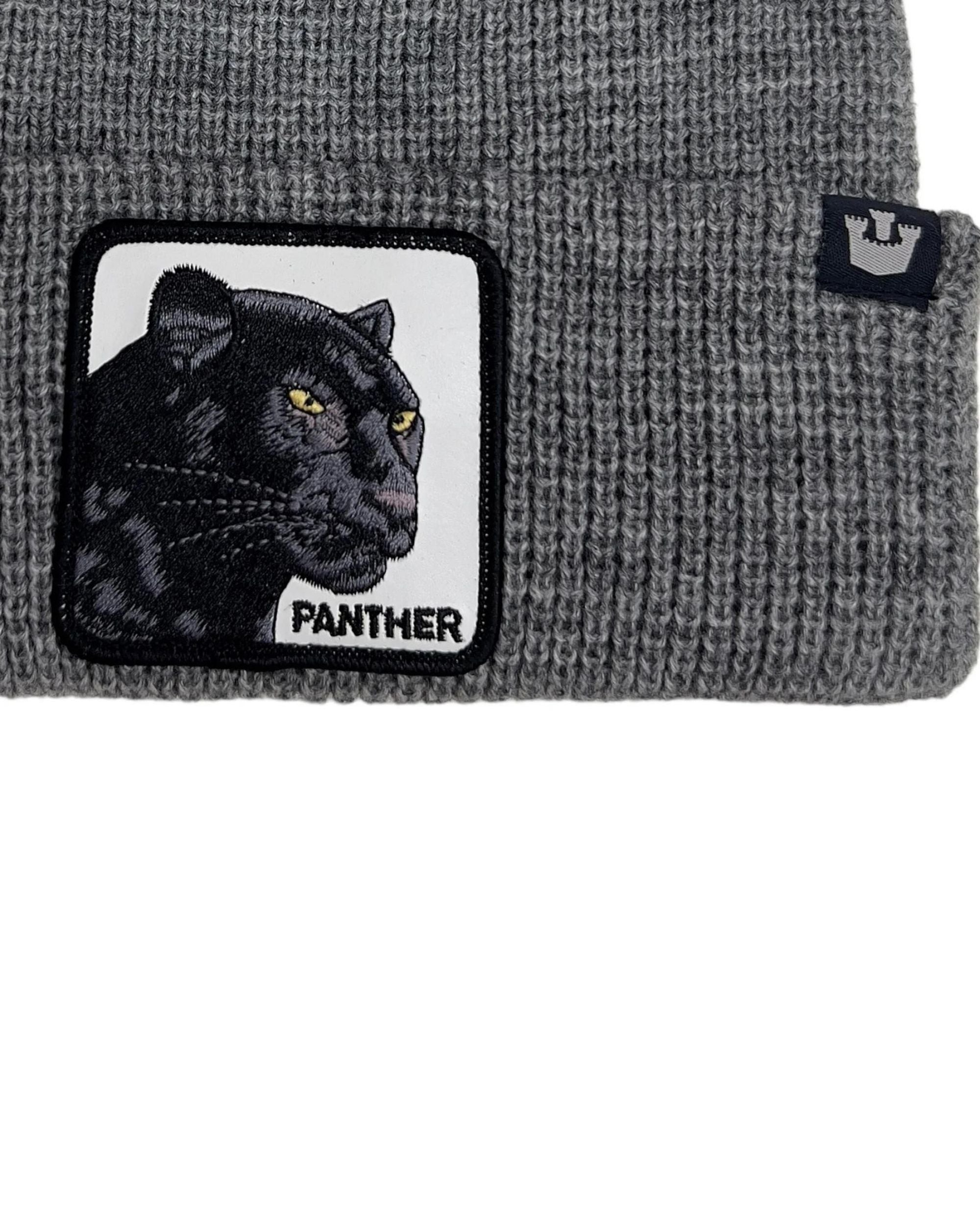 Goorin Bros. Cappello Beanie Hat Cuffia Con Patch Frontale E Logo Su Lato Grigio Unisex