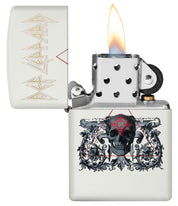 Zippo Def Leppard Teschio Design Bianco Unisex