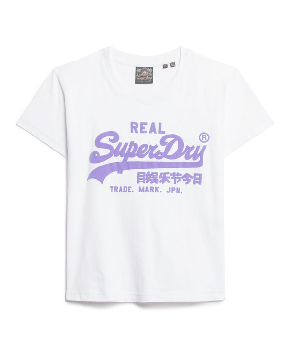 Superdry T-Shirt Neon VL Cotone Bianco