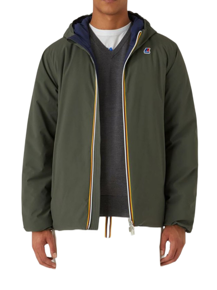 K-way Jacques Warm Double Reversibile Giubbotto Parka Verde Uomo 2