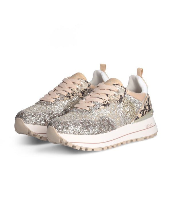 Liu Jo Sneakers Pelle Beige Donna-2