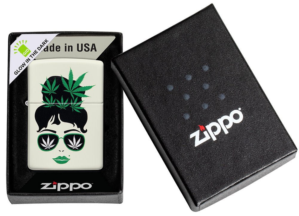 Zippo2 Cannabis Design Bianco Unisex