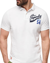 Superdry Polo Applique Classic Fit Cotton White