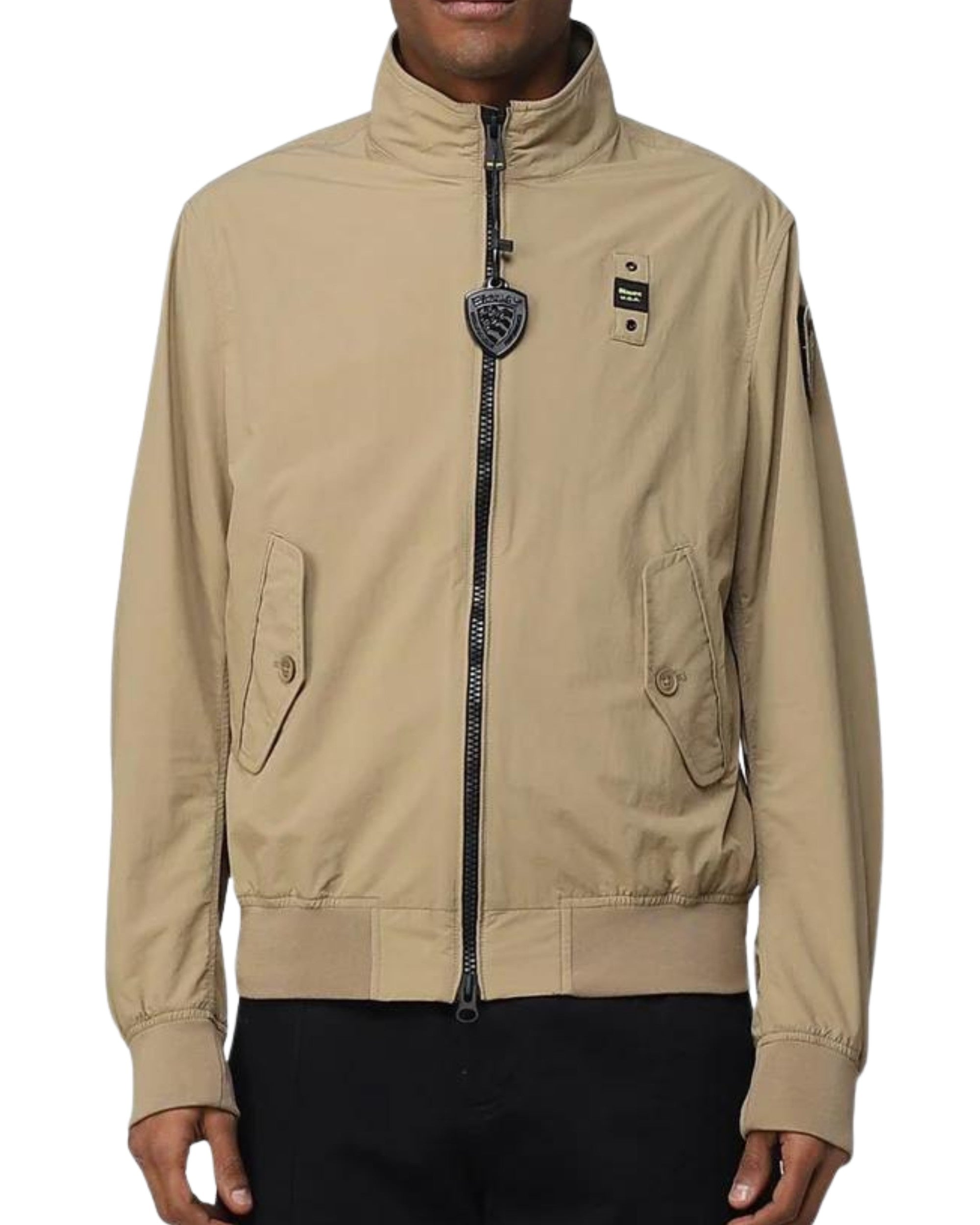 Blauer Bomber In Nylon Stretch Maverick Verde Uomo