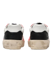 2Star Sneakers Padel in Pelle Bianca Dettagli Rossi