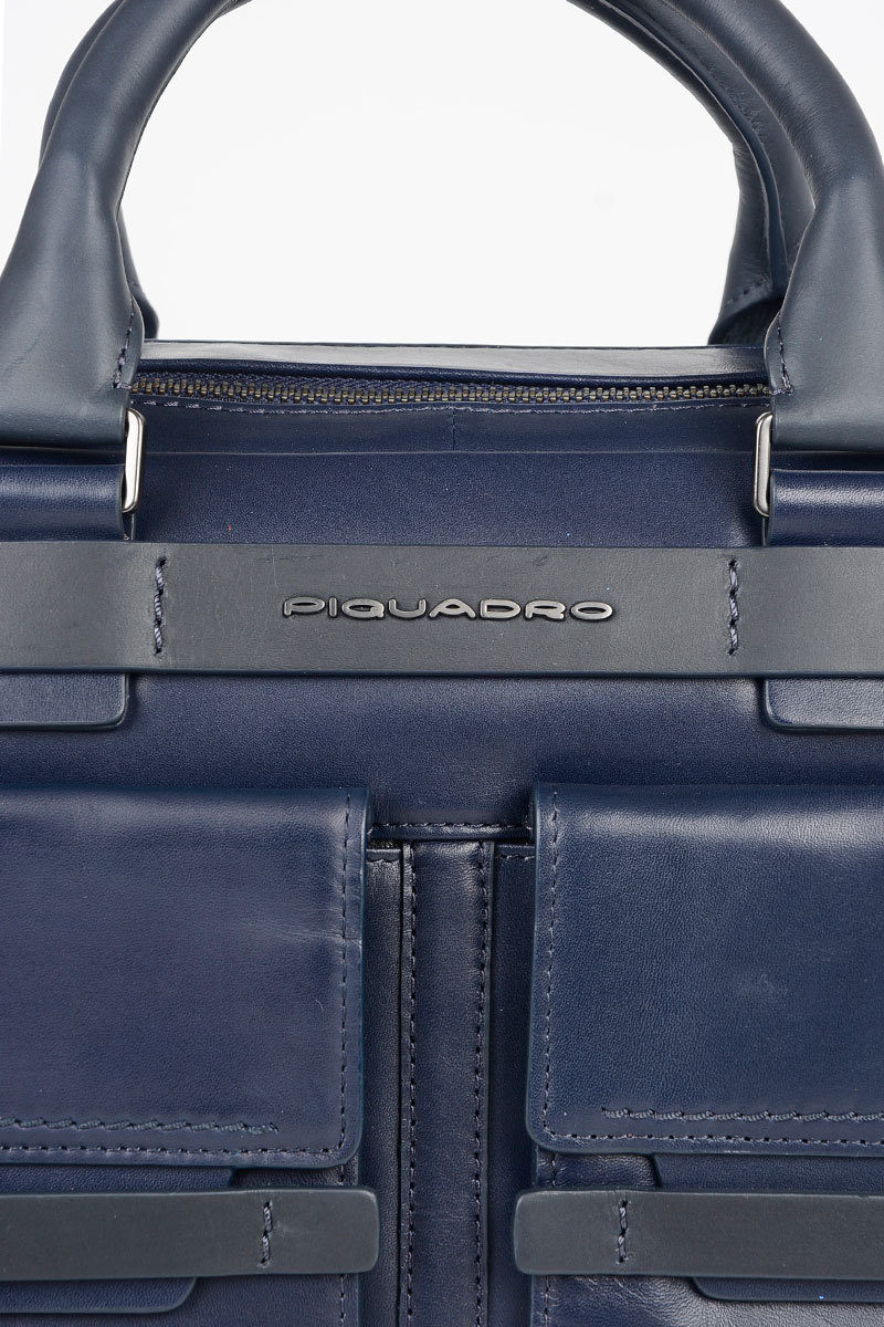 Piquadro Fast-check Two-Handle Laptop Case Blue Men